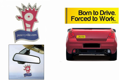 

Speedwav 1 Combo Of Car Bumper Sticker-BORN TO DRIVE, 1 Jazzy Hanging Perfume Combo