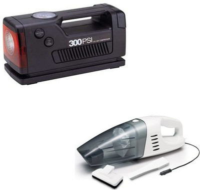 

Canabee 1 Tyre inflator with LED, 1 Vaccum Cleaner Combo