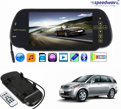 

Speedwav 1 7 inch Rear View Mirror Screen, 1 Bluetooth,USB,SDCard-TataAria Combo
