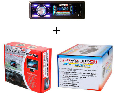 

Ravetech 1 Car MP4 Player, 5" video monitor, car rear view camera Combo