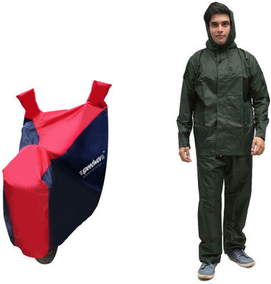 

Speedwav 1 X Speedwav Sporty Bike Body Cover, 1 X Speedwav Rain Suit With Hood Combo
