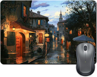 

Rangeele Inkers Beautiful Paintings Of Houses Mousepad(Multicolor)