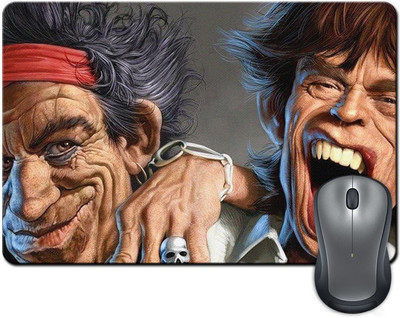 

Rangeele Inkers Young Keith Richards Mick Jagger Mousepad(Multicolor)