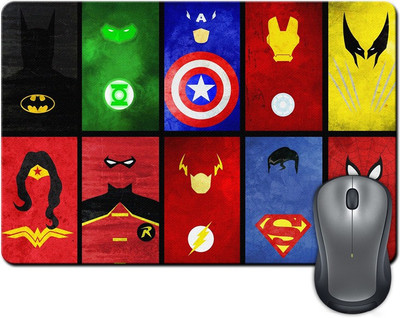 

Rangeele Inkers Superhero Cards Mousepad(Multicolor)