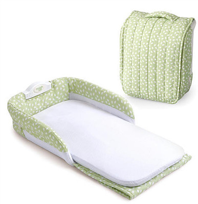 

Wonder World ™ Baby Crib Mummy Bag Folding Travel Cot Music Baby Portable Sleeping Bed(Fabric, Beige)