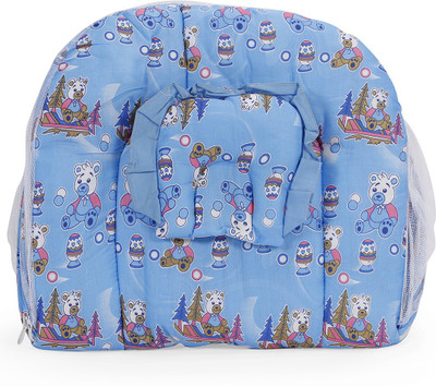 

Blue Berrys bed with mosquito net Convertible Crib(Fabric, Blue)