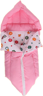 

Jinglers 3 in 1 Baby Carry Bed Pink Convertible BED(100 Percent Cotton Soft Fabric Cover : Polyster Fibre Filling, Pink)