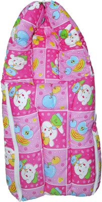 

Babysid Collections Baby Hooded Travel Bed Set - Pink Bear- 27 inch width 13 inch CONVERTIBLE ALL(Fabric, Multicolor)