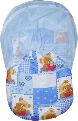 

Babysid Collections Baby Bed / Matress Set with zipless Net (Blue TED)- Made in Thailand- L-84cm ,W- 45cm ,H- 40cm, 8cm thick Standard All(Fabric, Blue)