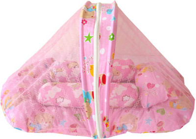 

Hatchlingz Mosquito Net with Bed Standard Crib(Fabric, Pink)