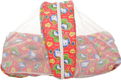 

BSB Trendz Baby Baby mat with pillows and mosquito net Jumbo(Fabric, Pink)