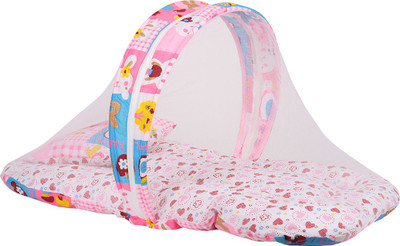 Knotty Kids Bby Bedding Set With Mosquito Net Standard Bunk(Fabric, Pink)