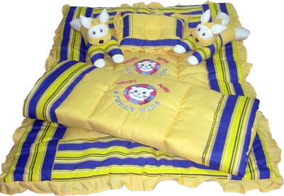 

Maple Krafts Rabbit Razai Set Embroidered(Fabric, Yellow)
