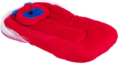 Chhote Janab BABY BED FOLDABLE VELVET(Fabric, Red)