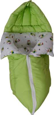 

Jinglers 3 In 1 Baby Carry Bed Lgreen Convertible Crib(100 Percent Cotton Soft Fabric Cover Polyester Fibre Filling, Green)