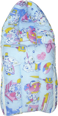 

Babysid Collections Baby Hooded Travel Bed Set - Blue Doggy-27inch, width- 13inch CONVERTIBLE ALL(Fabric, Multicolor)