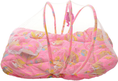 

BSB Trendz Baby Baby mat with pillows and mosquito net Jumbo(Fabric, Red)