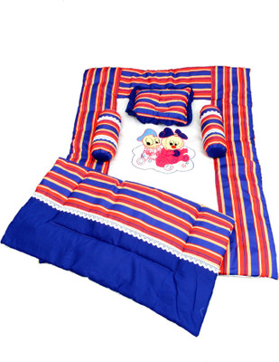 

Maple Krafts Bolster King Size Razai Set Cartoon Character Embroidery(Fabric, Royal Blue, Red)