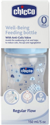 

Chicco Wellbeing Single Pack PP Bottle - 150 ml(Blue)