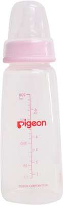 

Pigeon Peristaltic Nursing 200ml with Medium Size Nipple - Pink - 200 ml(Pink)