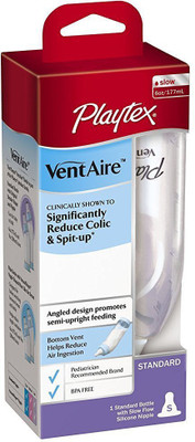 Playtex Slow Flow VentAire Advanced Bottle Standard BPA Free - 177 ml(Red)