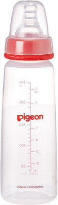 

Pigeon Peristaltic Nursing 240ml with Large Size Nipple - Red - 240 ml(Red)