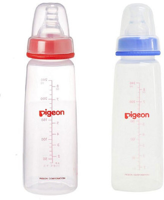 

Pigeon Peristaltic 120ml Nursing Bottle Kpp with Small Size Nipple (Red And Blue) Pack of 2 - 120 ml(Blue, Red)