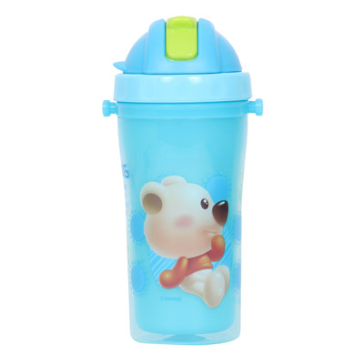 

N&M Insulated Straw Bottle 340 ML (Sky Blue)-Pooh - 340 ml(Sky Blue)
