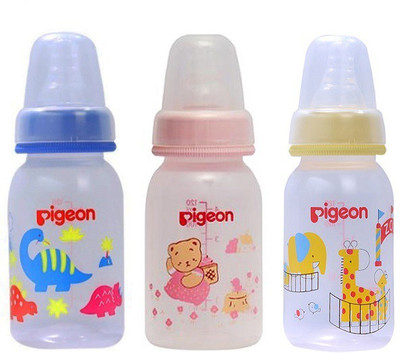 

Pigeon printed Peristaltic 120ml Nursing Bottle with S Size Nipple (Blue-Pink-Yellow) Pack of 3 - 120 ml(Blue | Pink | Yellow)