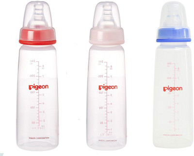 

Pigeon Peristaltic 120ml Nursing Bottle Kpp with Small Size Nipple (Red-Pink-Blue) Pack of 3 - 120 ml(Pink, Red, Blue)