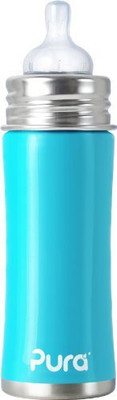 

Pura Kiki Stainless Infant Bottle Stainless Steel with Natural Vent Nipple - 325 ml(Green)