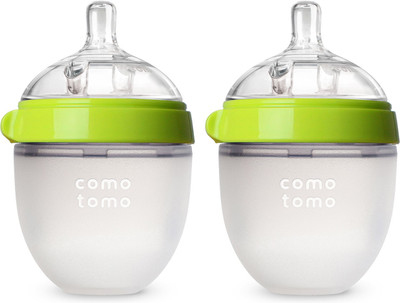 

Comotomo Natural Feel Baby Bottle Set - Pack of 2 Green 5 oz - 150 ml(Green)