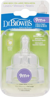 

Dr. Brown's NATURAL FLOW NIPPLE WIDE-NECK LEVEL 4 (2PK) (9M+) - 0367 - 9 cc(NA)