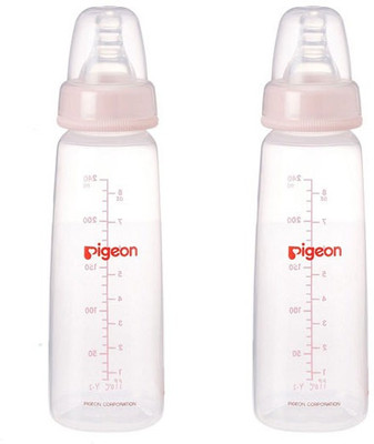

Pigeon Peristaltic 120ml Nursing Bottle Kpp with Small Size Nipple (Pink) Pack of 2 - 120 ml(Pink)