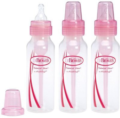 

Dr. Brown's Natural Flow Standard Bottle - 235 ml(Pink, White)