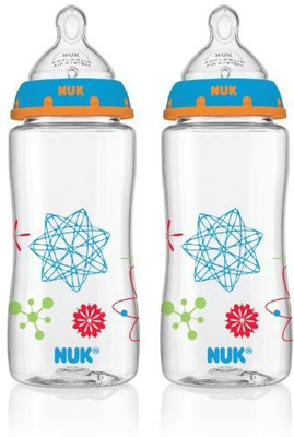 

Nuk Advanced Orthodontic Bottles with Silicone Nipple - 295 ml(Blue, White)