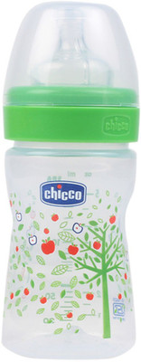 

Chicco Wellbeing Regular Flow Feeding Bottle (Green) - 150 ml(Green)