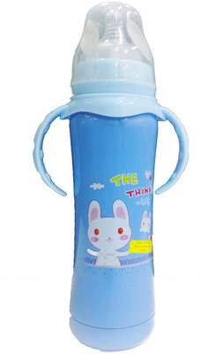 

N&M 240ML Thermal Insulation Stainless Steel Baby Feeding Bottle - Blue (Print May Vary) - 240 ml(Blue)