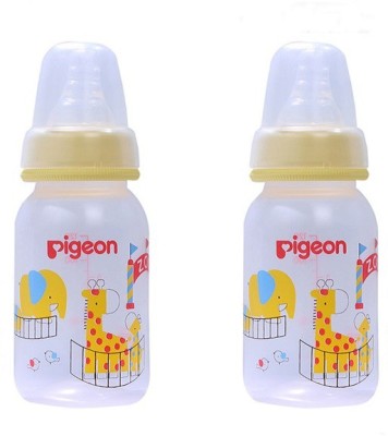 

Pigeon printed Peristaltic 120ml Nursing Bottle with S Size Nipple (Yellow) Pack of 2 - 120 ml(Yellow)