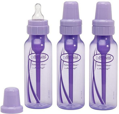 

Dr. Brown's Natural Flow Feeding Bottle 3pk (Purple) - 250ml (8oz) (Standard) - 250 ml(Purple)