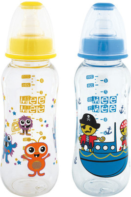 

MeeMee Premium Feeding Bottle ( PK 2) - 250 ml(Yellow, Blue)