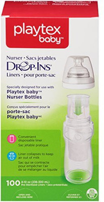 

Playtex Drop Ins Pre Sterilized Soft Bottle Liners - 200 ml(White)