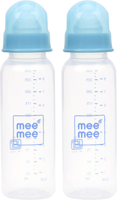 MeeMee Premium Baby Feeding Bottle_Blue-250 ml - 250 ml(Multicolor)