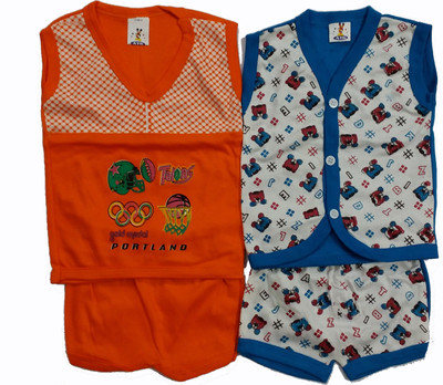 

Ceffon New Just Born Baby Cotton Clothes(Multicolor)