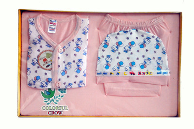 

Bonfree BelleGirl 100% Cotton New Born Gift Set of 4 Pcs Premium Peach 0-3M(Beige)