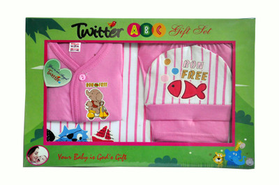 

Bonfree BelleGirl 100% Cotton New Born Gift Set of 4 Pcs Regular Pink 0-3M(Pink)