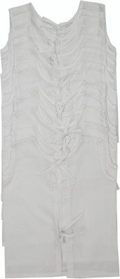 

Belle Girl 100% Cotton Jabla With Back Dori White 12 Pcs(White)