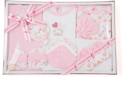 

Stuff Jam Ababy 12 Piece Baby Apparels Gift Set(Pink)