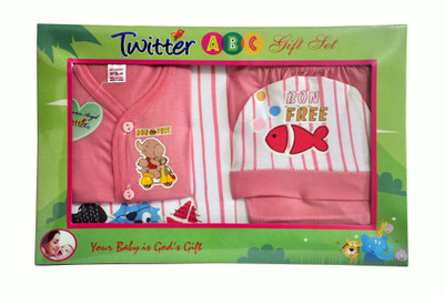 

Bonfree BelleGirl 100% Cotton New Born Gift Set of 4 Pcs Regular Peach 0-3M(Beige)