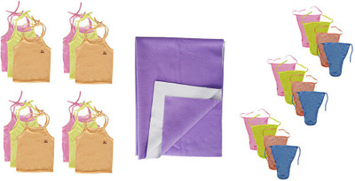 

Aarushi Cotton Nappies Langot, Jhablas and Bed Protector Combo Set(Multicolor)